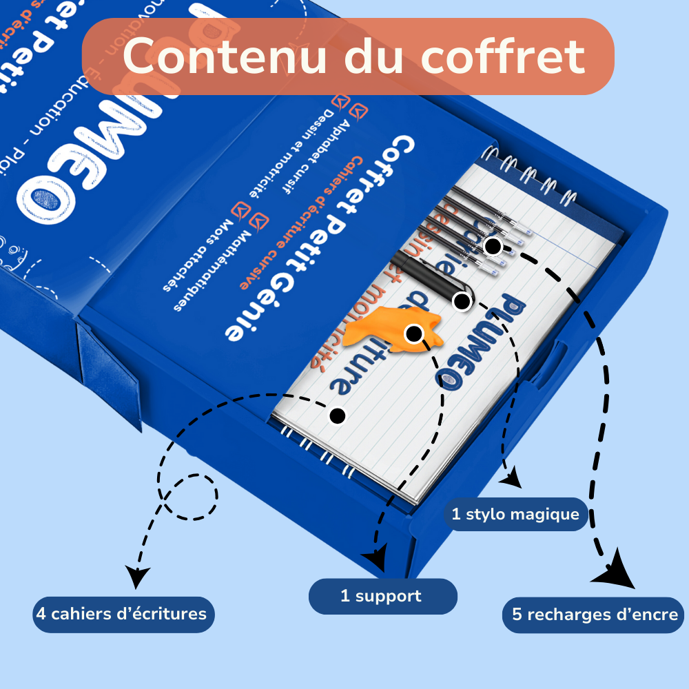 Cahiers d'écriture cursive rainurés - adapté aux enfants dys et en difficulté d'écriture | Plumeo™