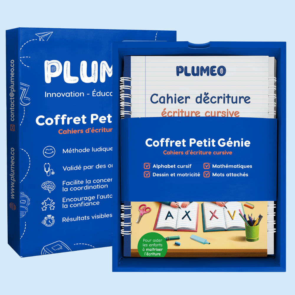 Cahiers d'écriture cursive rainurés - adapté aux enfants dys et en difficulté d'écriture | Plumeo™