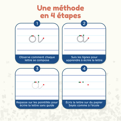 Cahiers d'écriture cursive - adapté aux enfants dys et en difficulté d'écriture | Plumeo™