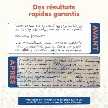 Cahiers d'écriture cursive - adapté aux enfants dys et en difficulté d'écriture | Plumeo™