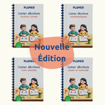 Cahiers d'écriture cursive - adapté aux enfants dys et en difficulté d'écriture | Plumeo™